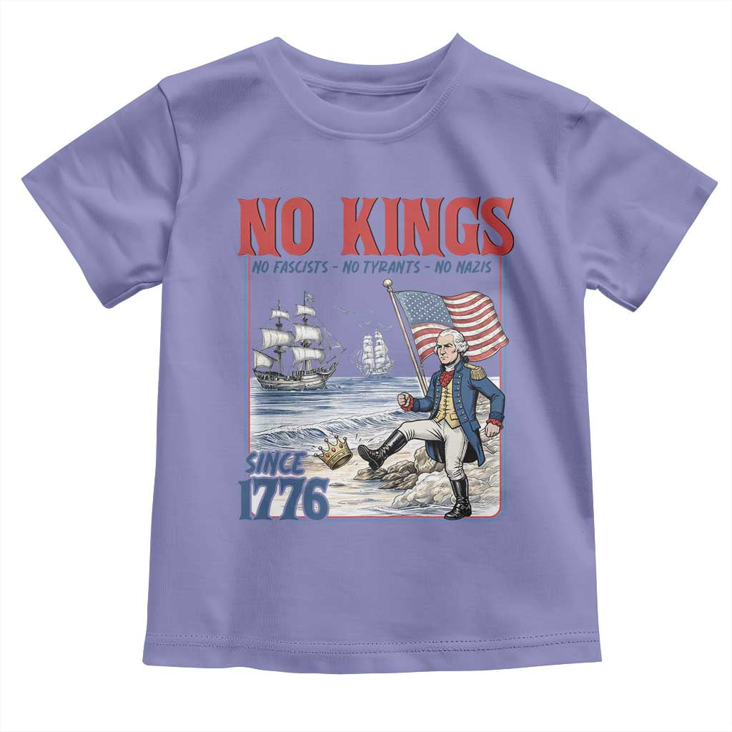 No Kings Since 1776 George Washington Toddler T Shirt Political Humor Gift TS12 Violet Print Your Wear