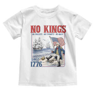 No Kings Since 1776 George Washington Toddler T Shirt Political Humor Gift TS12 White Print Your Wear