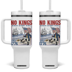 No Kings Since 1776 George Washington Tumbler With Handle Political Humor Gift TS12 One Size: 40 oz White Print Your Wear
