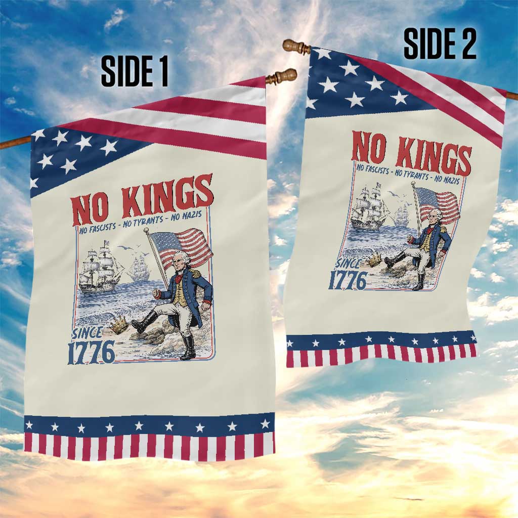 No Kings Since 1776 George Washington Garden Flag Political Humor Gift TS12 Print Your Wear