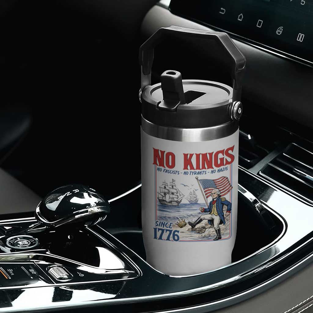 No Kings Since 1776 George Washington Flip Straw Tumbler Political Humor Gift TS12 Print Your Wear