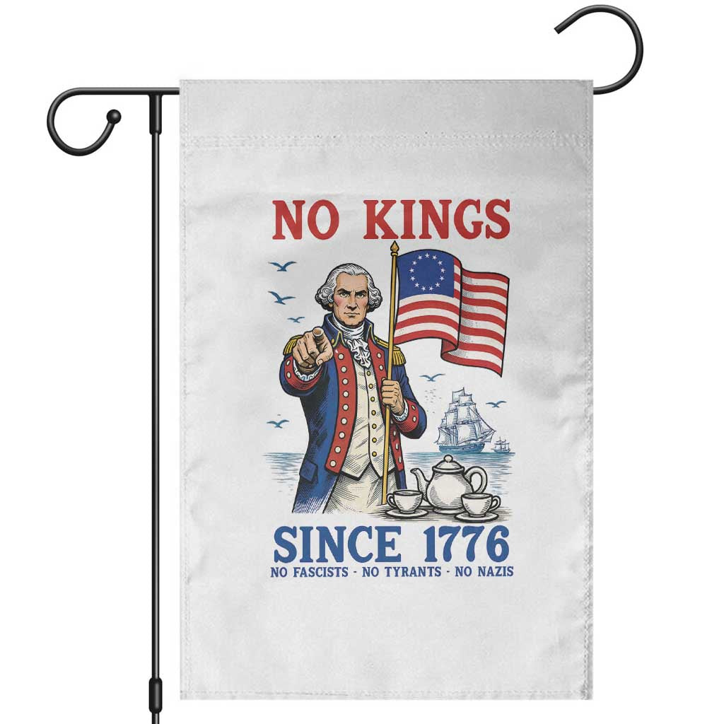 American Patriot George Washington No Kings Garden Flag Political Humor Gift TS12 White Print Your Wear