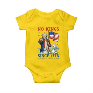 American Patriot George Washington No Kings Baby Onesie Political Humor Gift TS12 Daisy Print Your Wear