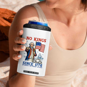 American Patriot George Washington No Kings 4 in 1 Can Cooler Tumbler Political Humor Gift TS12 Print Your Wear