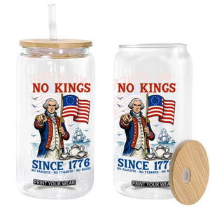 American Patriot George Washington No Kings Glass Can Political Humor Gift TS12 Print Your Wear