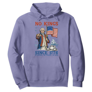 American Patriot George Washington No Kings Hoodie Political Humor Gift TS12 Violet Print Your Wear