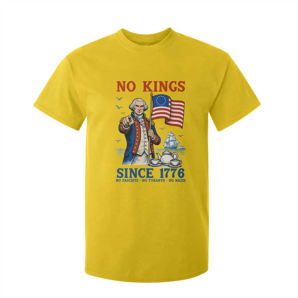 American Patriot George Washington No Kings T Shirt For Kid Political Humor Gift TS12 Daisy Print Your Wear