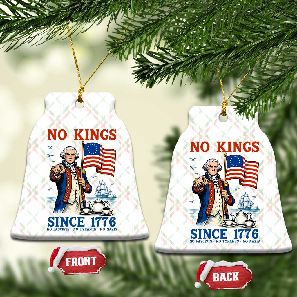 American Patriot George Washington No Kings Ceramic Ornament Political Humor Gift TS12 Print Your Wear