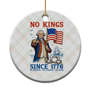 American Patriot George Washington No Kings Ceramic Ornament Political Humor Gift TS12 1pc Christmas Plaid Print Your Wear