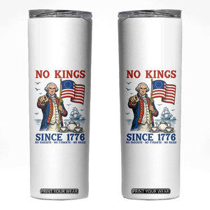 American Patriot George Washington No Kings Skinny Tumbler Political Humor Gift TS12 White Print Your Wear