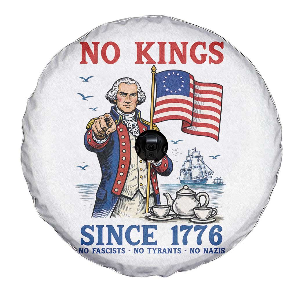 American Patriot George Washington No Kings Spare Tire Cover Political Humor Gift TS12 Print Your Wear