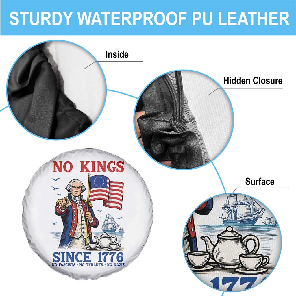 American Patriot George Washington No Kings Spare Tire Cover Political Humor Gift TS12 Print Your Wear