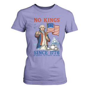 American Patriot George Washington No Kings T Shirt For Women Political Humor Gift TS12 Violet Print Your Wear