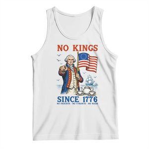 American Patriot George Washington No Kings Tank Top Political Humor Gift TS12 White Print Your Wear