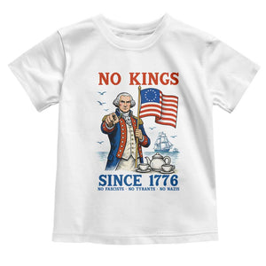 American Patriot George Washington No Kings Toddler T Shirt Political Humor Gift TS12 White Print Your Wear