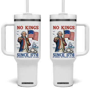American Patriot George Washington No Kings Tumbler With Handle Political Humor Gift TS12 One Size: 40 oz White Print Your Wear