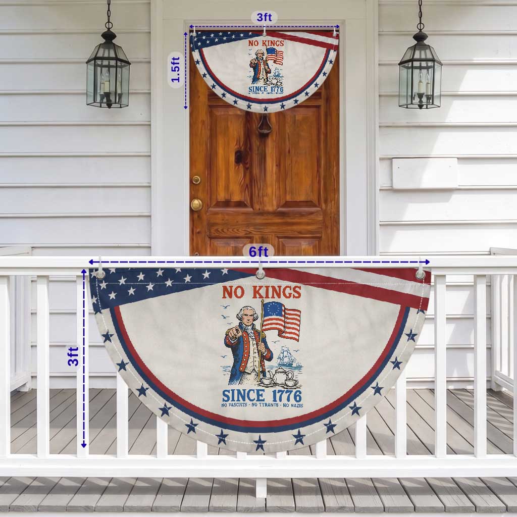 American Patriot George Washington No Kings Patriotic Fan Flag Political Humor Gift