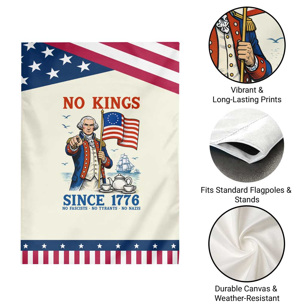 American Patriot George Washington No Kings Garden Flag Political Humor Gift TS12 Print Your Wear