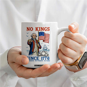 American Patriot George Washington No Kings Coffee Mug Political Humor Gift TS12 Print Your Wear