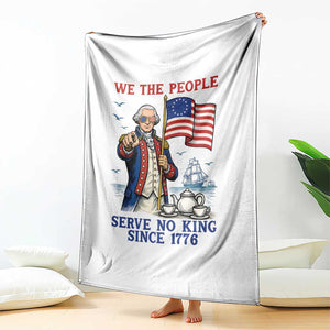 We The People Serve No Kings Throw Blanket Funny George Washington Protest TS12 Print Your Wear