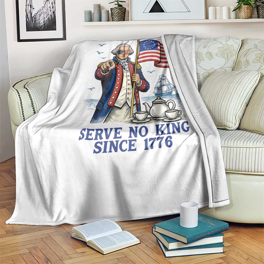 We The People Serve No Kings Throw Blanket Funny George Washington Protest TS12 Print Your Wear