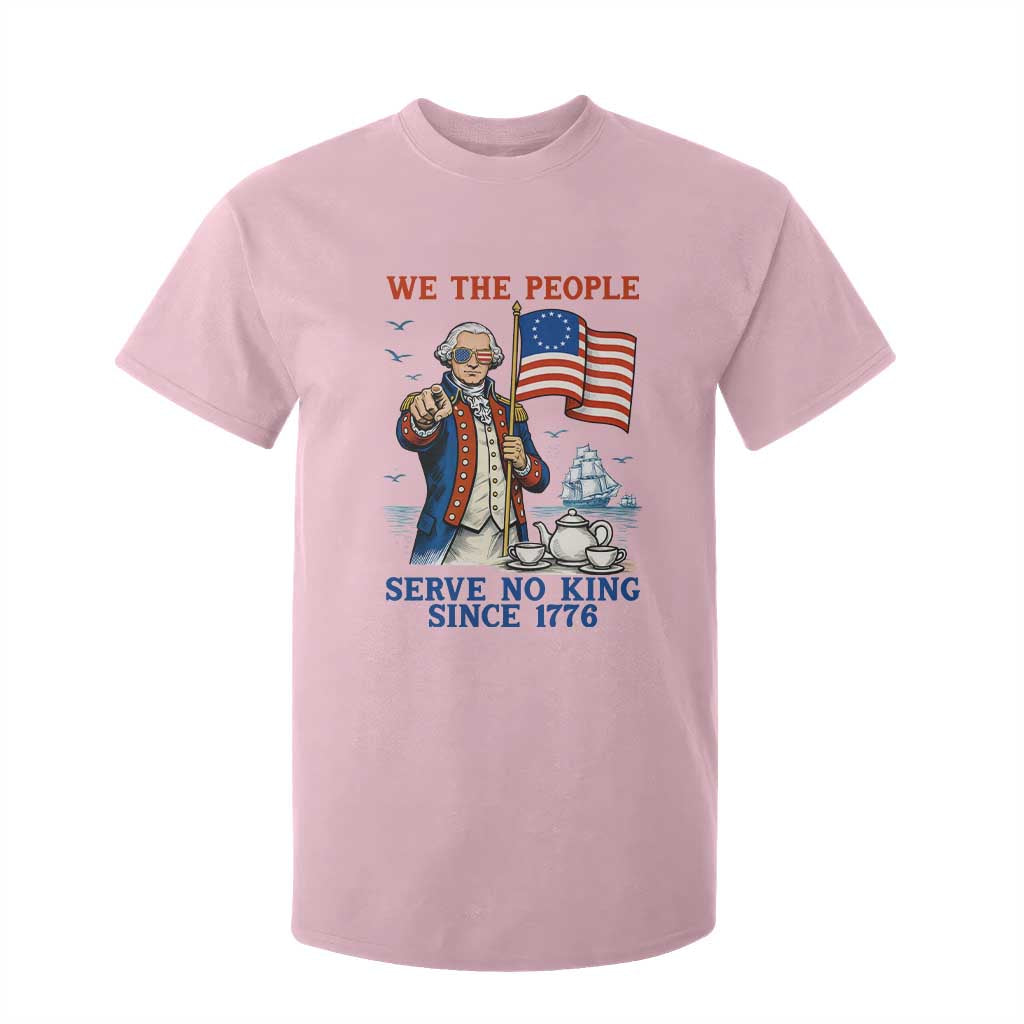 We The People Serve No Kings T Shirt For Kid Funny George Washington Protest TS12 Light Pink Print Your Wear