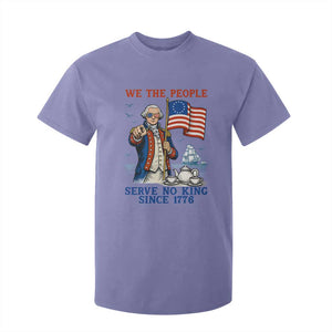 We The People Serve No Kings T Shirt For Kid Funny George Washington Protest TS12 Violet Print Your Wear