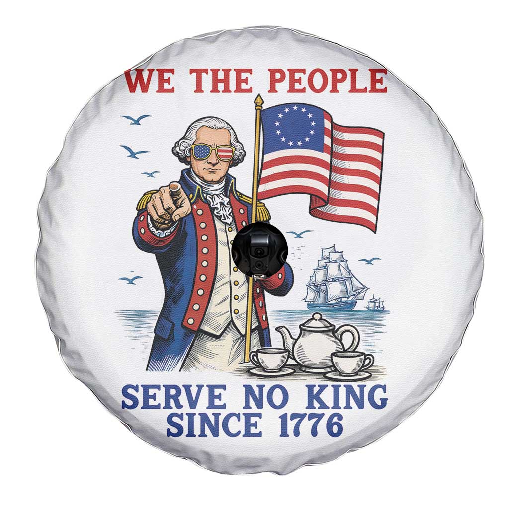 We The People Serve No Kings Spare Tire Cover Funny George Washington Protest TS12 Print Your Wear