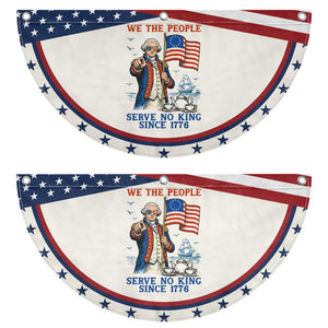 We The People Serve No Kings Patriotic Fan Flag Funny George Washington Protest