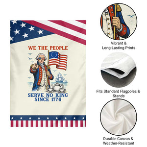 We The People Serve No Kings Garden Flag Funny George Washington Protest TS12 Print Your Wear