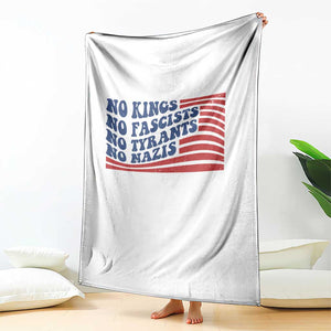 No Kings No Fascists Throw Blanket American Flag Patriotic Protest TS12 Print Your Wear