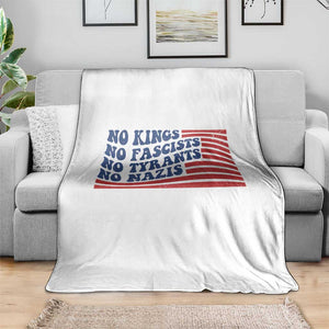 No Kings No Fascists Throw Blanket American Flag Patriotic Protest TS12 Print Your Wear