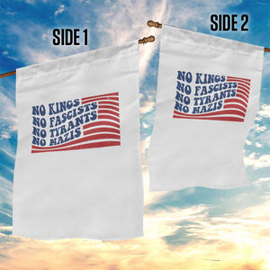 No Kings No Fascists Garden Flag American Flag Patriotic Protest TS12 Print Your Wear