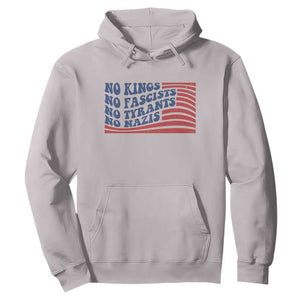 No Kings No Fascists Hoodie American Flag Patriotic Protest TS12 Ice Gray Print Your Wear