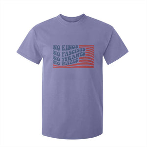 No Kings No Fascists T Shirt For Kid American Flag Patriotic Protest TS12 Violet Print Your Wear