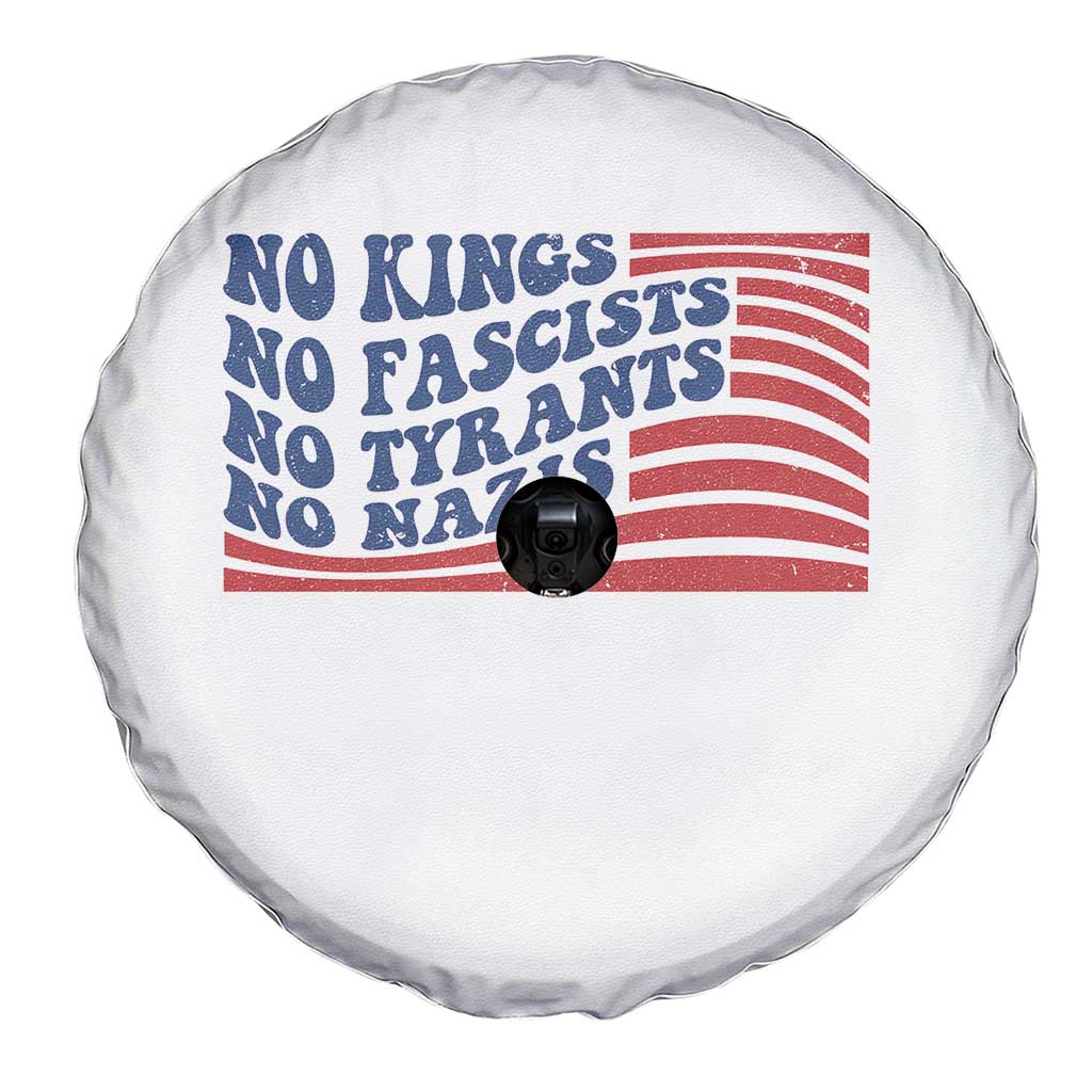 No Kings No Fascists Spare Tire Cover American Flag Patriotic Protest TS12 Print Your Wear