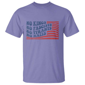 No Kings No Fascists T Shirt American Flag Patriotic Protest TS12 Violet Print Your Wear