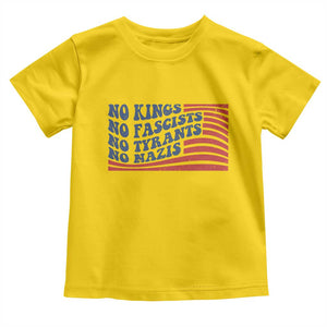 No Kings No Fascists Toddler T Shirt American Flag Patriotic Protest TS12 Daisy Print Your Wear
