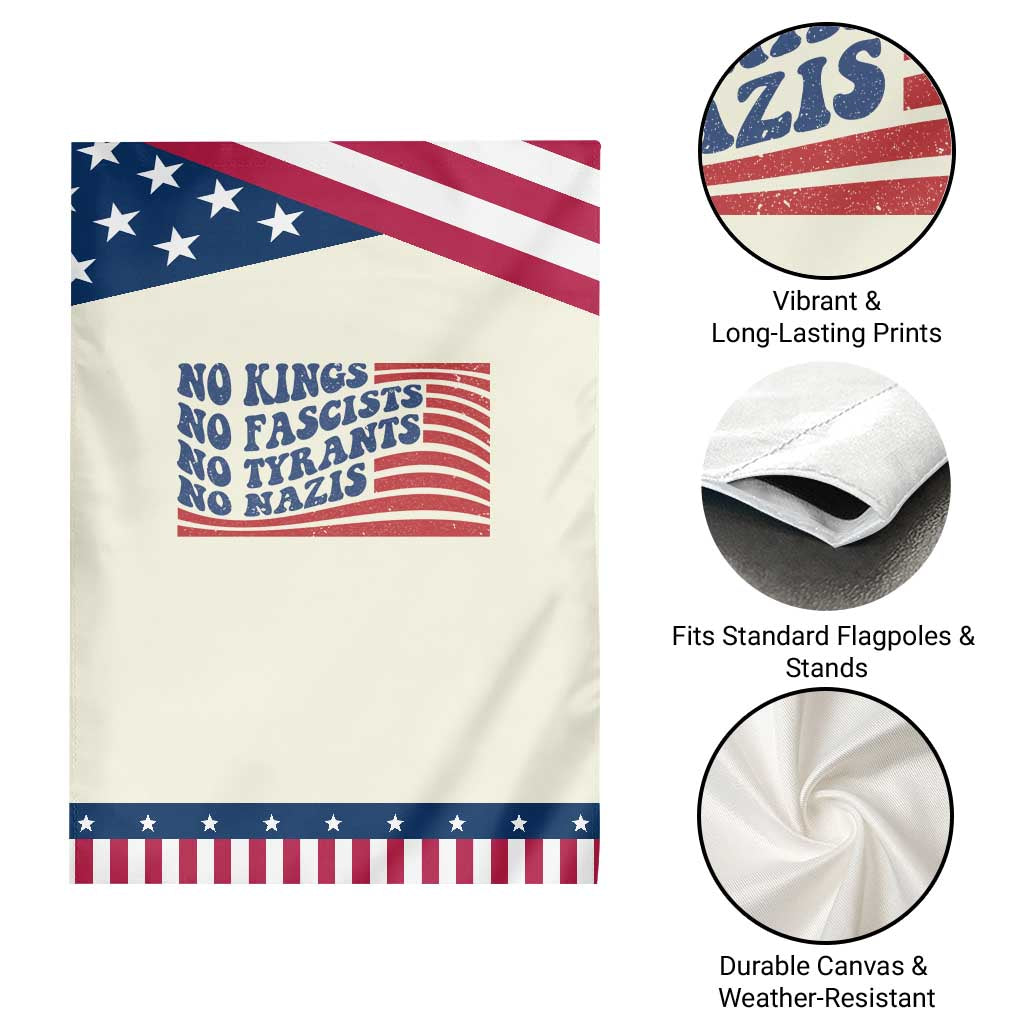 No Kings No Fascists Garden Flag American Flag Patriotic Protest TS12 Print Your Wear