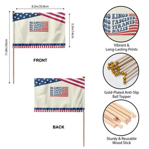 No Kings No Fascists Patriotic Handheld Flag American Flag Patriotic Protest TS12 Print Your Wear