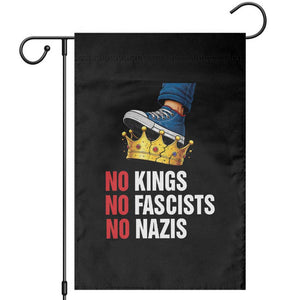 No Kings No Fascists No Nazis Garden Flag Anti Authoritarian Protest TS12 Black Print Your Wear