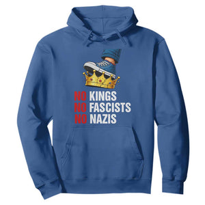 No Kings No Fascists No Nazis Hoodie Anti Authoritarian Protest TS12 Royal Blue Print Your Wear