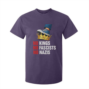 No Kings No Fascists No Nazis T Shirt For Kid Anti Authoritarian Protest TS12 Purple Print Your Wear