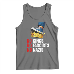 No Kings No Fascists No Nazis Tank Top Anti Authoritarian Protest TS12 Black Heather Print Your Wear