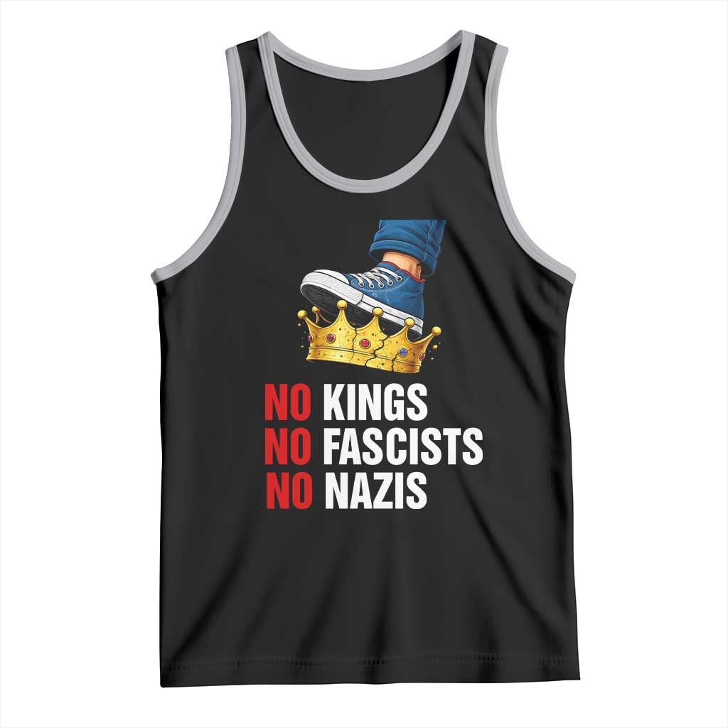 No Kings No Fascists No Nazis Tank Top Anti Authoritarian Protest TS12 Black Athletic Heather Print Your Wear