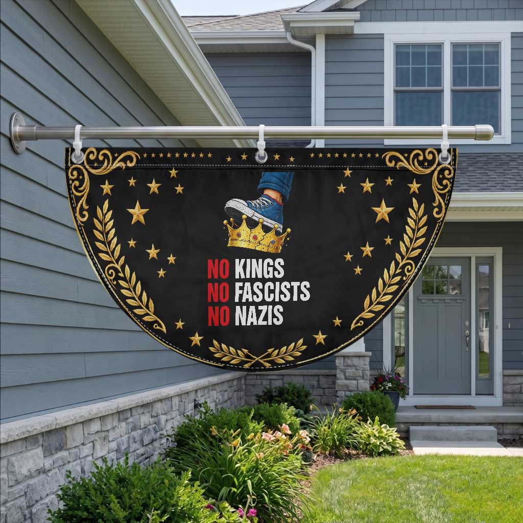 No Kings No Fascists No Nazis Patriotic Fan Flag Anti Authoritarian Protest