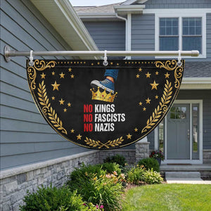 No Kings No Fascists No Nazis Patriotic Fan Flag Anti Authoritarian Protest