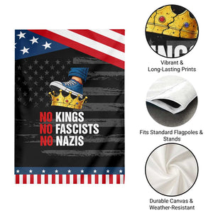 No Kings No Fascists No Nazis Garden Flag Anti Authoritarian Protest TS12 Print Your Wear
