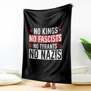 No Kings No Fascists No Nazis Throw Blanket Patriotic Political TS12 Print Your Wear