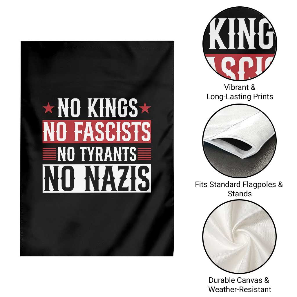 No Kings No Fascists No Nazis Garden Flag Patriotic Political TS12 Print Your Wear